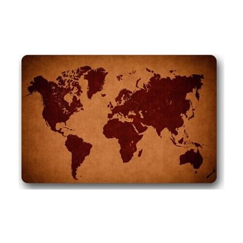 Free Shipping Custom Classic World Map Doormat Home Decor Stylish Bedroom Carpet Classic Durable Bathroom Mats #DM-080