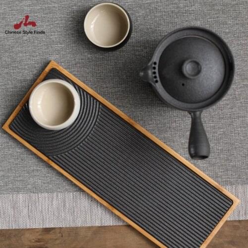 Tea Set Bamboo And Ceramic Tea Trays Tea Table Bamboo Tea Platters Kung Fu Tea Accessories
