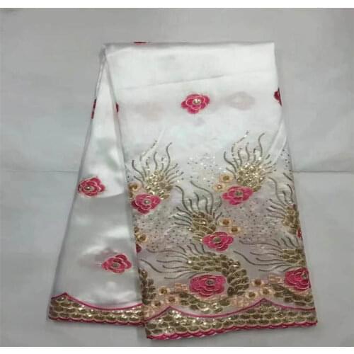 CQP/ 5 Yards/pcs High Quality George Lace Fabric African nigerian Embroidered George Lace Fabric For Wedding Dress Party! (10271