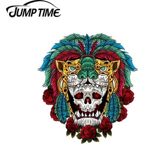 JumpTime 13 x 5cm Aztec Warrior Jaguar Personality ATV Decal Windows Car Assessoires Stickers Trunk Sunscreen Occlusion Scratch