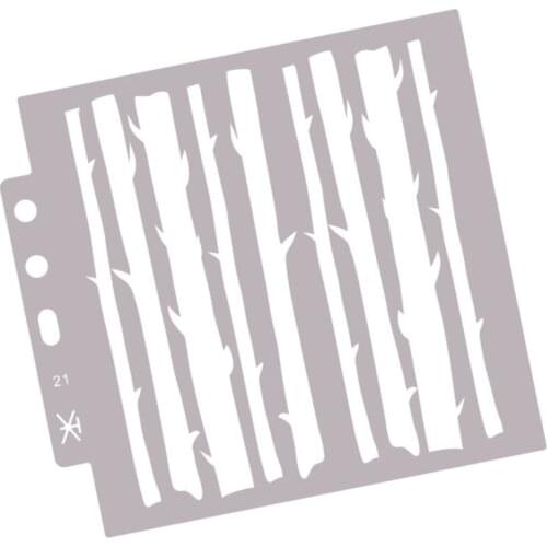 2pc Bamboo Forest Stencil Painting Template DIY Walls Scrapbooking Embossing Album Coloring Embossing Accessories Decor Reusable