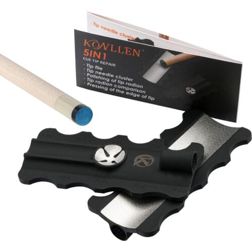 KONLLEN Billiard Tip Repairs Sanders Shaper Tapper Conditioner 5 in 1 Tip Tool Tips Tools Professional Billiards Accessories