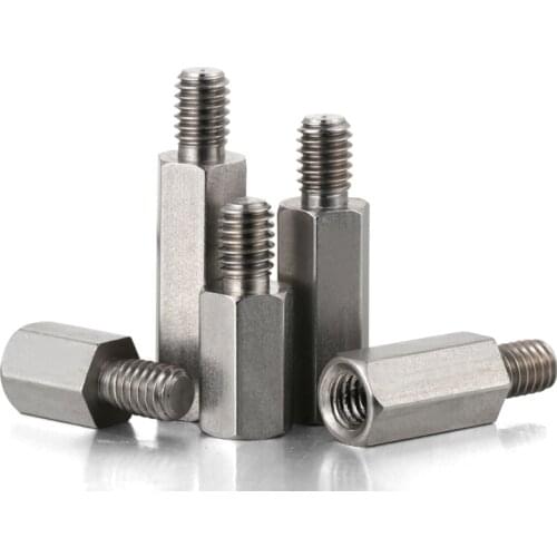 M2.5 M3 M4 M5 M6 M8 304 Stainless Steel Hex Female Standoff Pillar Stud Board Hexagon Computer PCB Motherboard Spacer Bolt