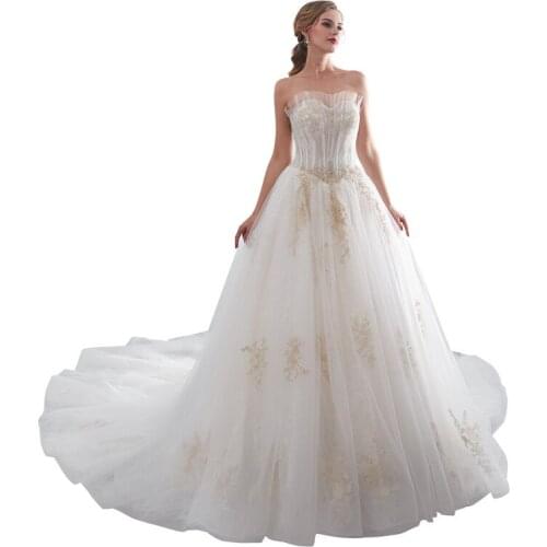 Sweetheart Trailing Wedding Dress Lace Up Beading Embroidery Backless Floor Length Party Dress Robe de soiree Vestido de noche