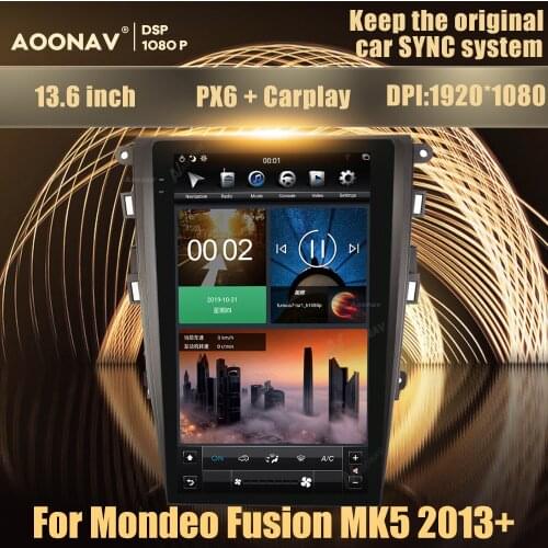 13.6 inch Android for Mondeo Fusion MK5 2013-2020 car radio multimedia player Tesla screen AUTO audio Tape Recorder