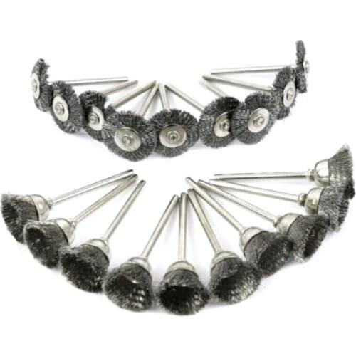 Stainless Steel Wire Brush Set for Dremel Rotary Tool Die Grinder Flat Wheel Cup