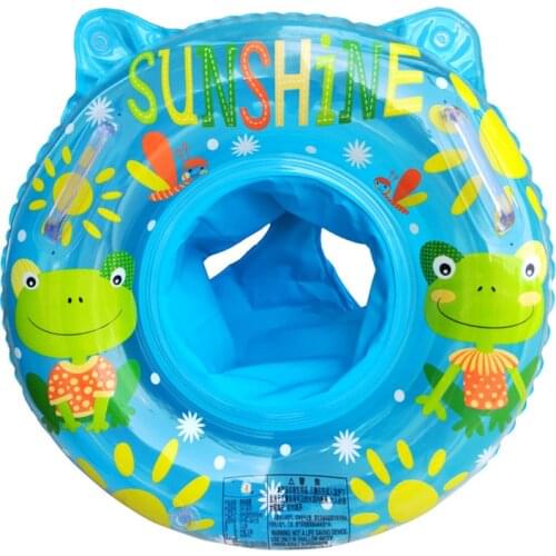 Inflatable Baby Swimming Ring Circle Kids With Cushions Floating Aid Cute Patterns Pool Float Swim Rings For 1-3 years old Baby