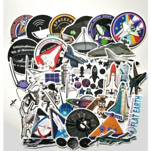 TD ZW 34Pcs Astronaut Aircraft Series Stickers For Suitcase Skateboard Laptop Luggage Fridge Phone Car Styling DIY Decal Sticker