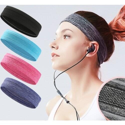 New Women Sports Yoga Hair Band Headband Trendy Solid Color Ladies Elastic Yoga Sport Running Headband dropshipping
