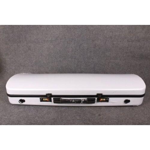 New white color 4/4 Violin case Glass Fiber Soft Imitate Leather Pink White Black #GF17