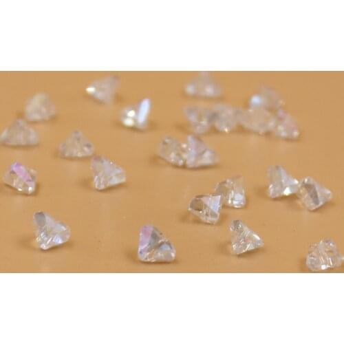 Wholesale 6mm 100pcs Triangle Austria Crystal Beads For Jewelry Making DIY Handmade Bracelet