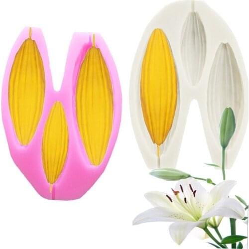 Peruvian Lily Petal Veiner Silicone Mold Cake Molds DIY Handmade Mould For Fondant Flower Cake Decorating Tool