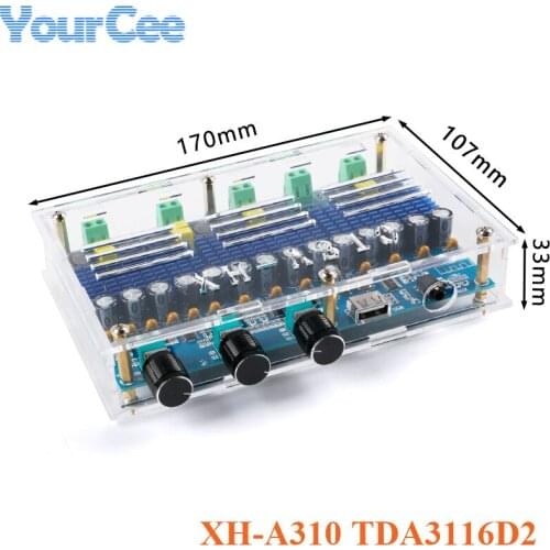 XH-A310 TPA3116D2 Digital power Amplifier Board 4 Channels 50Wx2+100Wx2 Stereo Dual Bass Subwoofer AMP home Theater