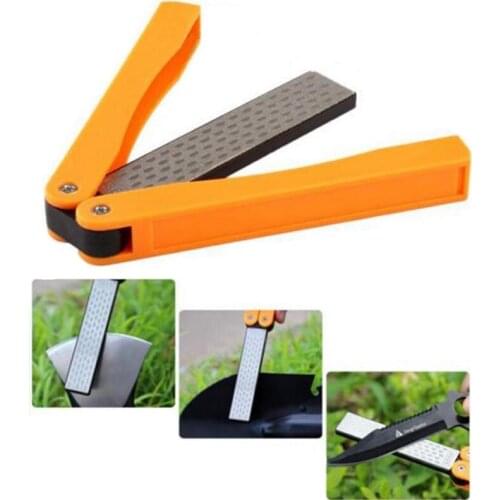 Portable Double Sided Fold Sharpener Diamond Cutter Sharpening Stone Outdoor Kitchen Repair Tools xqmg Sharpeners Kitchen Knives