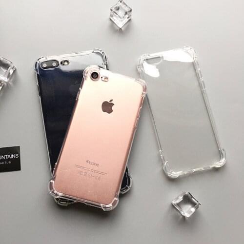 TPU Transparent Soft TPU Case for iphone 11 Pro Max 5 5s 6s 6 7 8 Plus X XR XS Max Clear Anti-knock Dropproof Protection Case