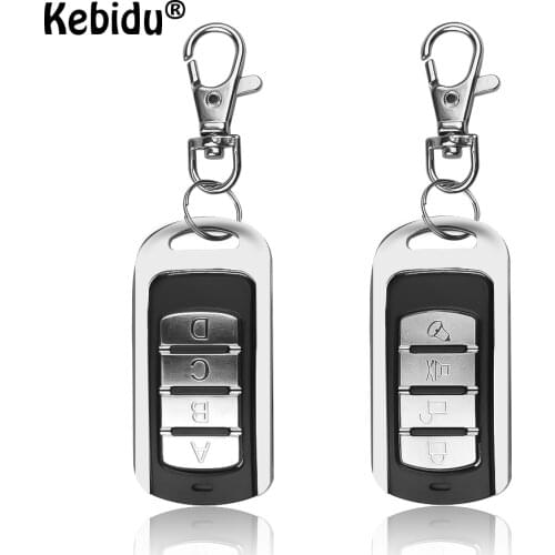 Kebidu Universal 433MHz Remote Control Wireless 4 Keys Copy Cloning Garage Door Remote Control Duplicator Key Auto Keychain