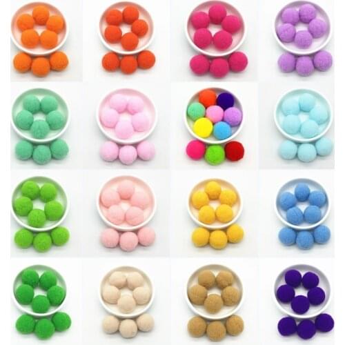 Pompoms 30mm Multicolor Color Pompons Cashmere Fur Craft DIY Soft Pom Poms Wedding Decoration Sewing on Cloth Accessories 20pcs