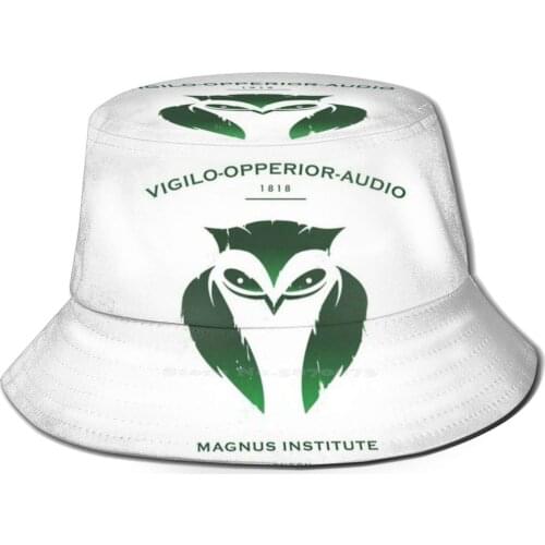 Vigilo Operior O Unisex Summer Outdoor Sunscreen Hat Cap Podcast Horror Dark Owl Green Shield Emblem Coat Of Arms Plaque