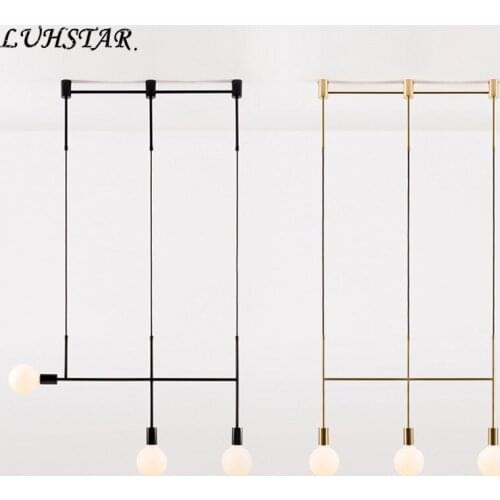 Nordic Minimalist Line Pendant Lights Postmodern Molecular Living Room Dining Room Kitchen Hanging Lamps Designer Light Fixturns