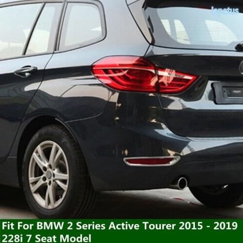 Lapetus Rear Tail Fog Lights Lamp Cover Molding Garnish Trim ABS For BMW 2 Series Active Tourer 2015 - 2019 228i 7 Seat Model