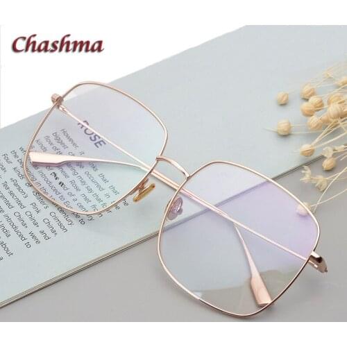 Large Circle Titanium Frame Women Eyeglasses Oversize Glasses Frame for Men Fashion Korea Designer Light Optical Spectacles Gold