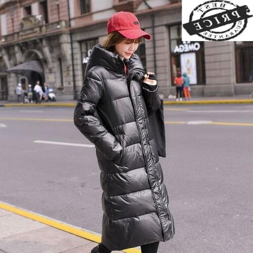 Winter Woman Coats 2021 Fashion Womens Down Jacket Light Duck Down Jackets Hooded Thick Warm Long Coat Hiver a011-1LWaaa