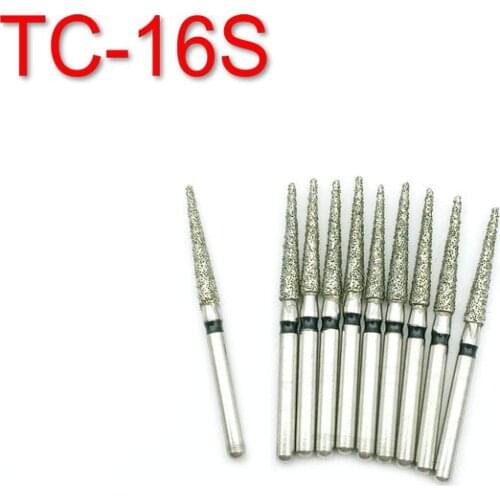 10Pcs Dental Diamond Burs Drill FG1.6mm Polishing Smoothing Super Coarse For High Speed Handpiece Teeth Whitening Product TC-16S