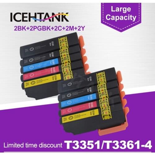 2 Set 33XL for Epson T33 33 T3351 T3361 Ink Cartridge XP-530 XP-630 XP-830 XP-635 XP-540 XP-640 XP-645 Printer Cartridges