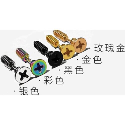 2021 New Hip-hop Style Titanium Steel Earrings Individuality Jewelry 5 Color Optional Earrings for Women Jewelry Wholesale