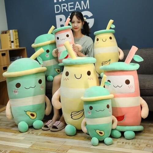 65/80/100/110cm Cute Simulation Juice Milk Tea Cup Pillow Plush Toy Stuffed Soft For Children Birthday Gifts