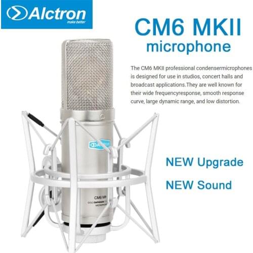 Alctron CM6 MKII Recording Studio Microphone Professional Condenser Handheld mic with shock mount CM6MKII For Video