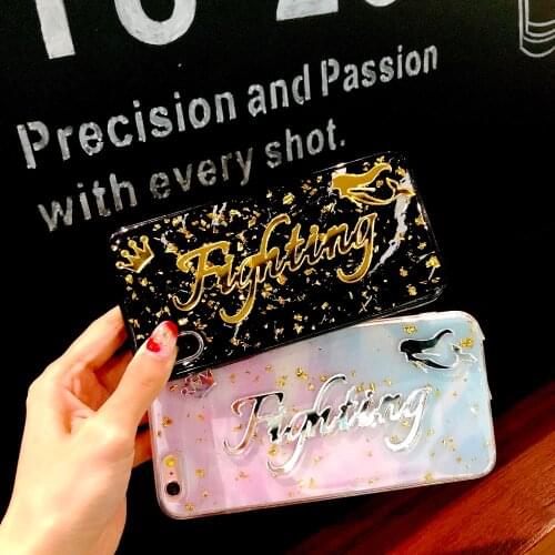 HONGRUNA Pattern Shiny Phone Cases Hot Girl Pink Gel For iphone XS XR 8 8Plus 7 7 plus 6S 6 Cover With