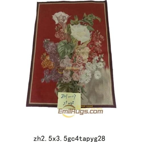 Bohemian tapestriesVintage Aubusson Tapestry Panel Wool Rectangle Designerthrow Hand Stitched Needlepoint Art Scarf