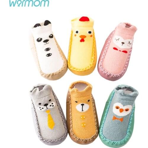 Warmom Children Floor Socks Cotton Socks for Boy Girl Baby Girl Shoes Kids Shoes for Girl Boys Infant Toddler First Walker