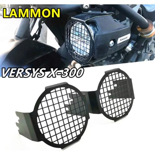 FOR KAWASAKI VERSYS X300 Motorcycle Accessories Stainless Steel Spotlight Auxiliary Light Led Guard Protective Cover