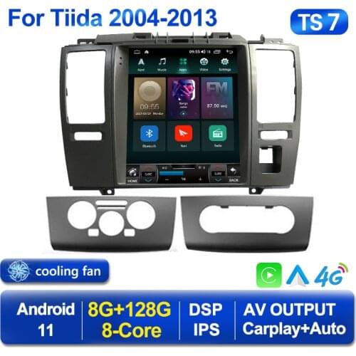 DSP IPS 6G+128G Carplay Android 11 Vertical Screen Tesla For Nissan Tiida Versa 2008 - 2012 Car Radio GPS Multimedia Auto Stereo