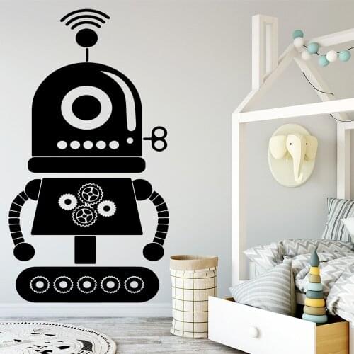 Hot robot Wall Art Decal Wall Sticker Mural For kids boys room Decoration Accessories bedroom decor wallsticker
