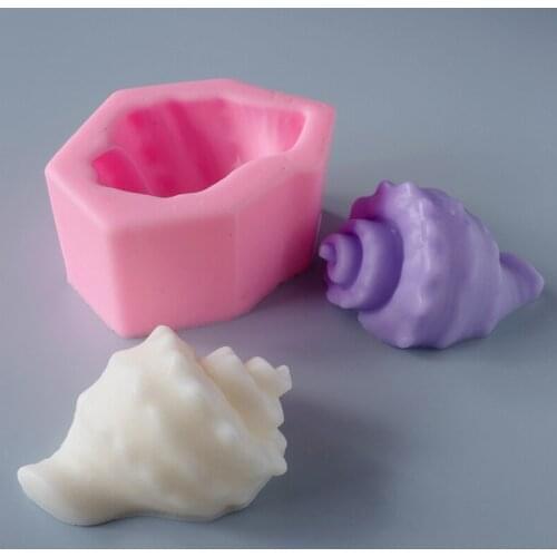 Simulation Conch Silicone Aromatherapy Home Decoration Shell Scented Candle Mold DIY Plaster Chocolate Soap Making Supplies