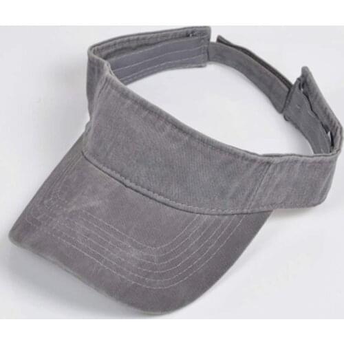 Vintage 100%cotton Washed Dye Dad Visor Cap Men Women Sun Visor Hat Khaki Navy Black Grey Orange White Head Size 58cm Adjustable