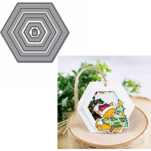 Polygon Multi-layer Shape Metal Cutting Dies Stencil DIY Scrapbooking Craft Paper Cards Embossing Template Dies 2019 New