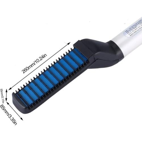 Men Quick Beard Straightener Multifunctional Hair Comb Curling Curler Show Cap Men