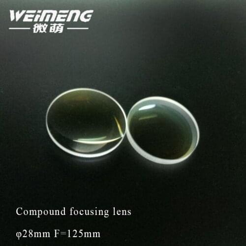 2019 Weimeng New Arrival Dia 28mm F=125mm JGS1 1064nm AR Plano Real Circular Laser Compound Focus Lens Optical For Cut Machine
