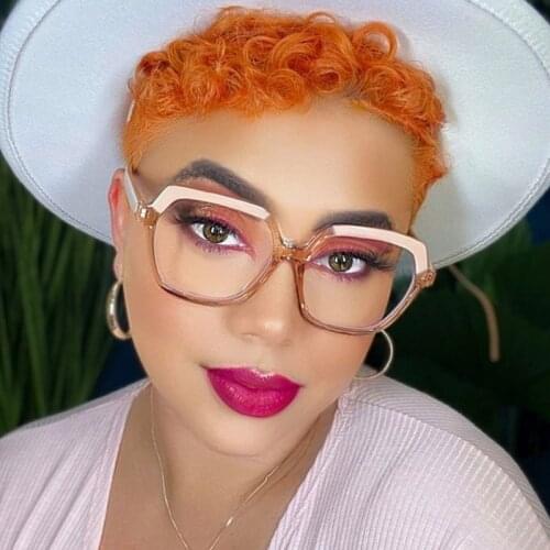 New Luxury Brand Blue Light Cat Eye Glasses Frame Women 2021 Fashion Vintage Square TR90 Eyeglasses Frame For Female Shades