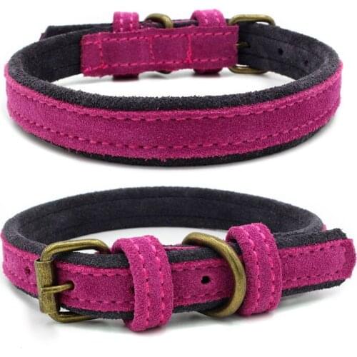 Dog Cat Leather Collar Necklace With Ancient Bronze Accessories Pet Puppy Neck Strap 4 Sizes 3 Colours