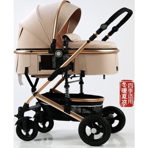 Cavolf stroller high landscape ultra-light can sit reclining folding shockproof two-way stroller baby newborn