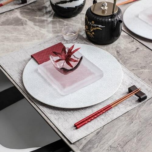 Modern Chinese Dining Table Setting Western Tableware Set Model Room Zen Italian Dinner Plate Exhibition Hall Decor Dinner Plate