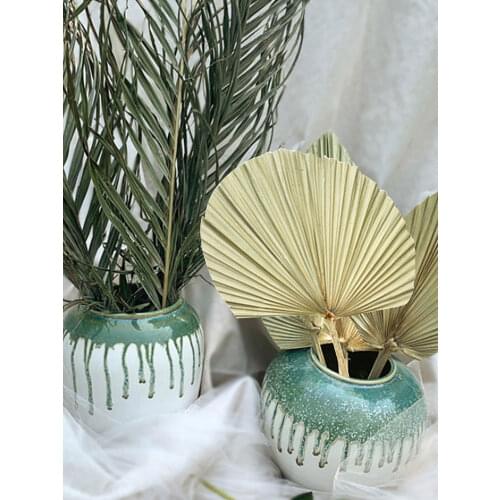 Camping Dry Flowers Palm Fan Leaf Dried Natural Plant Palm Leaves For Party Art Wall Hanging Decoration Outdoor Tools