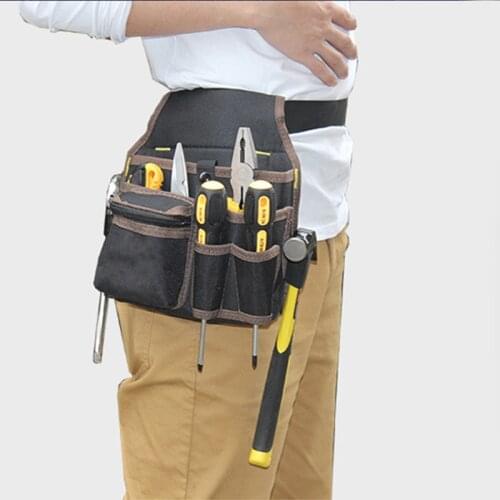 Multi-pockets Tool Bag Waist Pockets Electrician Tool Belt Oganizer Carrying Pouch Waist Pocket Case Tool Oxford Cloth Tool Bag