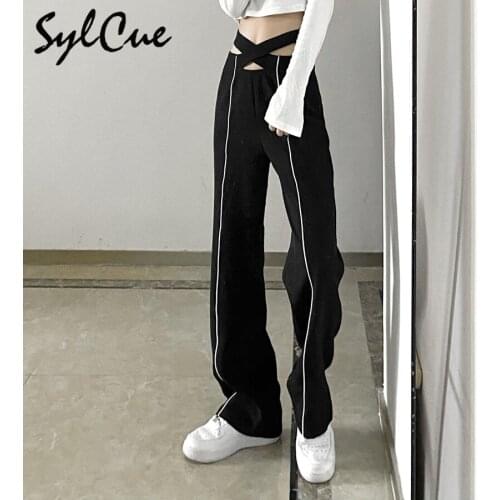 Женские брюки широкие SylCue China At AliExpress