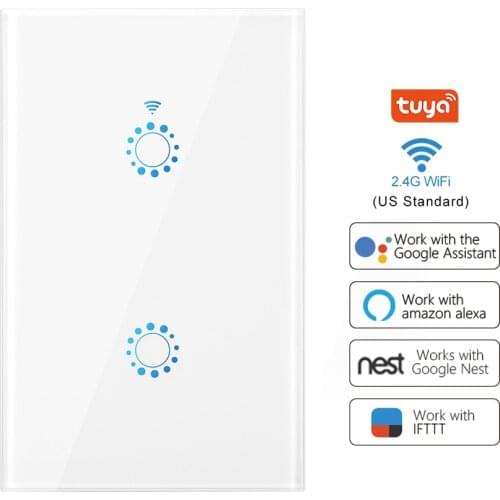 Smart Wifi Wall Light Switch Smart Touch Switch 10A Ewelink Tuya APP Control Work with Alexa Google Home Voice Control